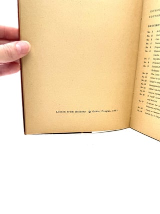 Lesson From History: Documents Concerning Nazi Policies for Germanisation and Extermination in Czechoslovakia